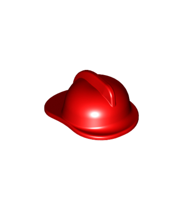 Red Minifigure, Headgear Fire Helmet