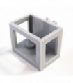 Light Bluish Gray Crane Bucket Lift Basket 2 x 3 x 2 with Locking Hinge Fingers, 7 Teeth