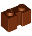 Reddish Brown Brick, Modified 1 x 2 with Groove