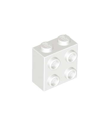 White Brick, Modified 1 x 2 x 1 2/3 with Studs on 1 Side