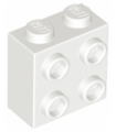 White Brick, Modified 1 x 2 x 1 2/3 with Studs on 1 Side