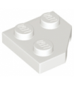 White Wedge, Plate 2 x 2 Cut Corner