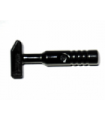 Black Minifig, Utensil Tool Cross Pein Hammer - 6-Rib Handle
