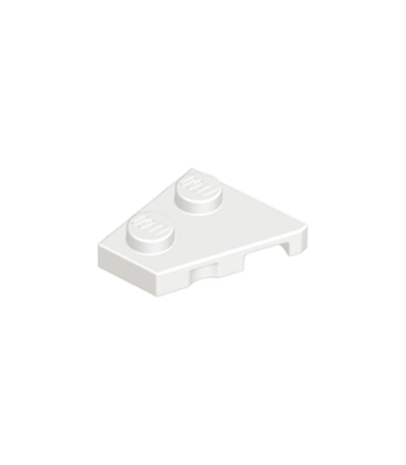 White Wedge, Plate 2 x 2 Left