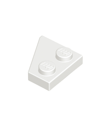 White Wedge, Plate 2 x 2 Right