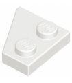 White Wedge, Plate 2 x 2 Right