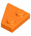 Orange Wedge, Plate 2 x 2 Right