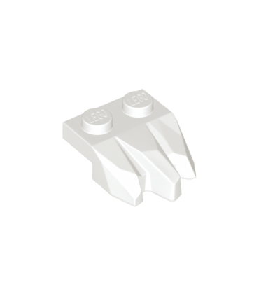 White Plate, Modified 1 x 2 with Three Claws / Rock Fingers