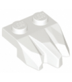 White Plate, Modified 1 x 2 with Three Claws / Rock Fingers
