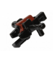 Black Minifigure, Weapon Crossbow with Mini Blaster / Shooter with Reddish Brown Trigger