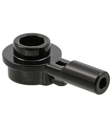 Black Bar 1L with 1 x 1 Round Plate with Hollow Stud