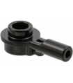 Black Bar 1L with 1 x 1 Round Plate with Hollow Stud