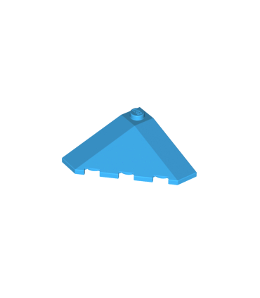 Dark Azure Wedge 4 x 4 (Slope 18 Corner)
