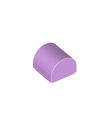 Medium Lavender Brick, Modified 1 x 1 x 2/3 No Studs, Curved Top