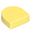 Bright Light Yellow Tile, Modified 1 x 1 Half Circle Extended (Stadium)