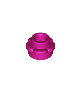 Magenta Plate, Round 1 x 1 with Flower Edge (5 Petals)