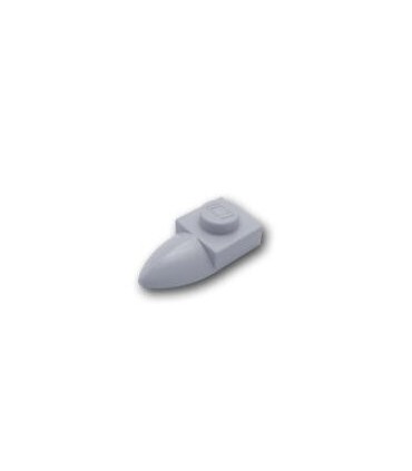 Light Bluish Gray Plate, Modified 1 x 1 with Tooth Horizontal