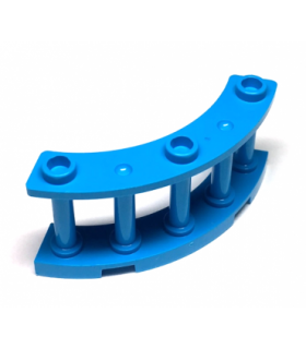 Dark Azure Fence 4 x 4 x 2 Quarter Round Spindled with 3 Studs