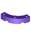 Dark Purple Brick, Round Corner 4 x 4 Macaroni Wide with 3 Studs