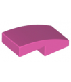 Dark Pink Slope, Curved 2 x 1 No Studs