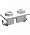 White Hinge Brick 1 x 2 Top Plate Thin