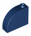 Dark Blue Brick, Modified 1 x 3 x 2 with Curved Top