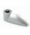 Pearl Light Gray Bionicle 1 x 3 Tooth with Axle Hole