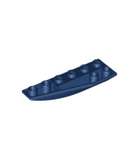 Dark Blue Wedge 6 x 2 Inverted Left