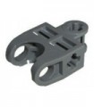 Dark Bluish Gray Technic, Axle Connector 2 x 3 with Ball Socket, Open Sides