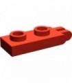 Red Hinge Plate 1 x 2 with 2 Fingers on End - Hollow Studs