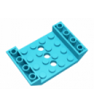 Medium Azure Slope, Inverted 45 6 x 4 Double with 4 x 4 Cutout and 3 Holes