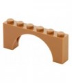Medium Nougat Brick, Arch 1 x 6 x 2 - Thin Top without Reinforced Underside