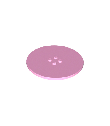 Bright Pink Tile, Round 8 x 8