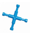 Dark Azure Minifigure, Utensil Tool 4-Way Lug Wrench