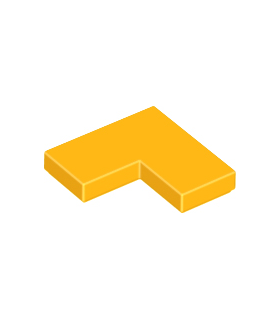 Bright Light Orange Tile 2 x 2 Corner