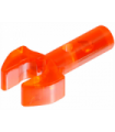 Trans-Neon Orange Bar 1L with Clip Mechanical Claw, Cut Edges and Hole on Side