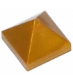 Pearl Gold Slope 45 1 x 1 x 2/3 Quadruple Convex Pyramid