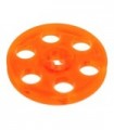 Trans-Neon Orange Technic Wedge Belt Wheel (Pulley)