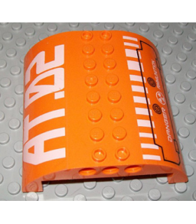 Orange Slope, Curved 8 x 8 x 2 Double with 'AT.02' and 'DANGER AMMUNITION' Pattern