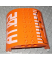 Orange Slope, Curved 8 x 8 x 2 Double with 'AT.02' and 'DANGER AMMUNITION' Pattern