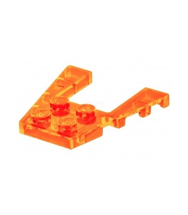 Trans-Neon Orange Wedge, Plate 4 x 4