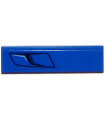 Blue Tile 1 x 4 with Hood Air Vent Pattern Model Left Side