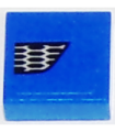 Blue Tile 1 x 1 with Groove with Ford Mustang Lower Grille Honeycomb Pattern Model Left