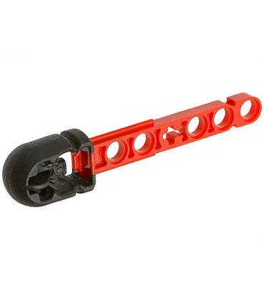 Red Technic Competition Arrow, Liftarm Shaft with Hollow Black Rubber End