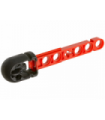 Red Technic Competition Arrow, Liftarm Shaft with Hollow Black Rubber End