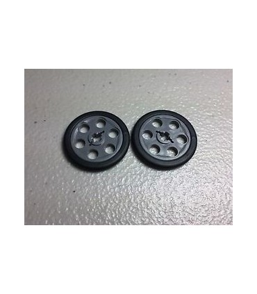 Dark Bluish Gray Technic Wedge Belt Wheel (Pulley) with Black Technic Wedge Belt Wheel Tire