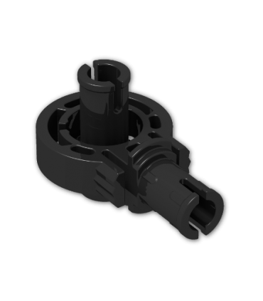 Black Technic Rotation Joint Ball Loop with Two Perpendicular Pins with Friction