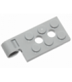 Light Bluish Gray Hinge Plate 2 x 4 with Pin Hole and 2 Holes - Top