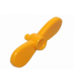 Yellow Minifig, Propeller 2 Blade Twisted Tiny with Pin Attachment