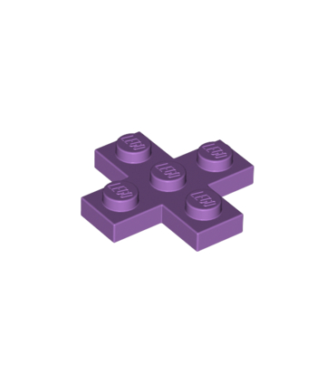 Medium Lavender Plate 3 x 3 Cross